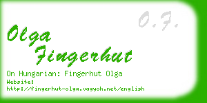 olga fingerhut business card